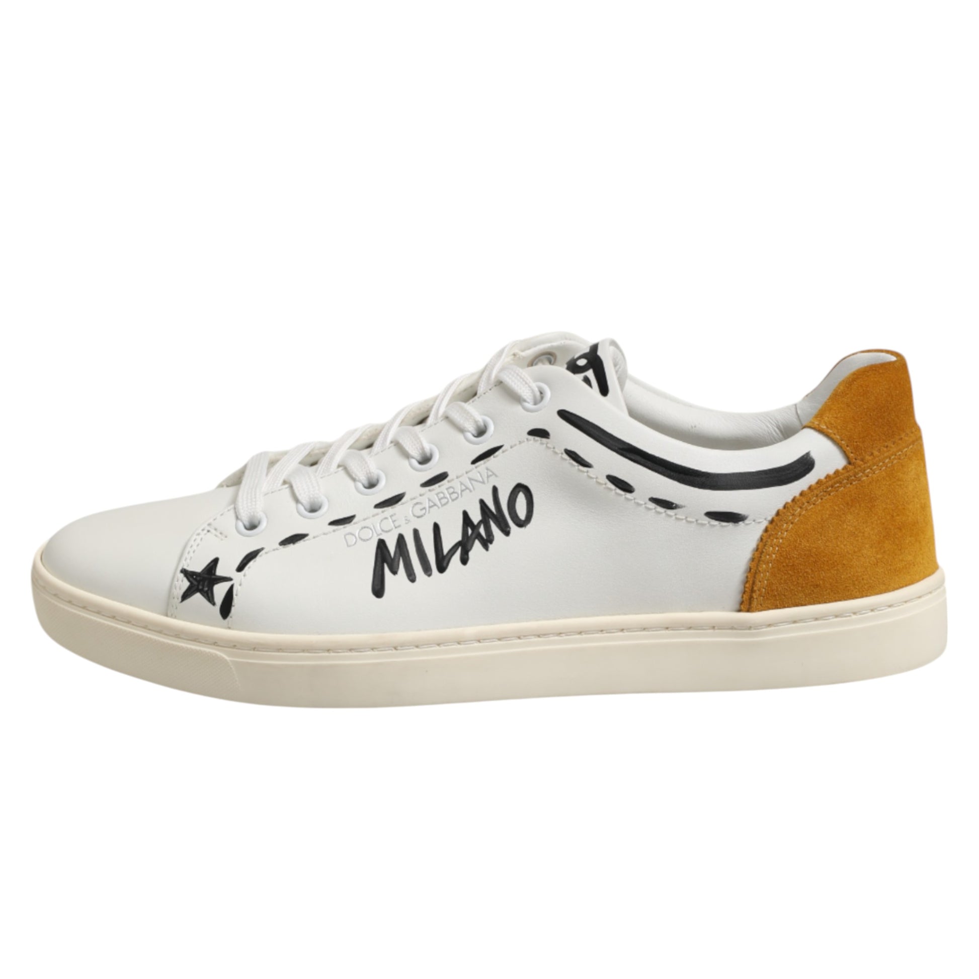 Dolce & Gabbana White Leather MILANO Low Top Sneakers