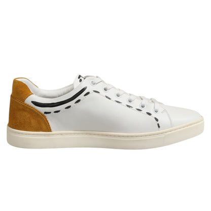 Dolce & Gabbana White Leather MILANO Low Top Sneakers