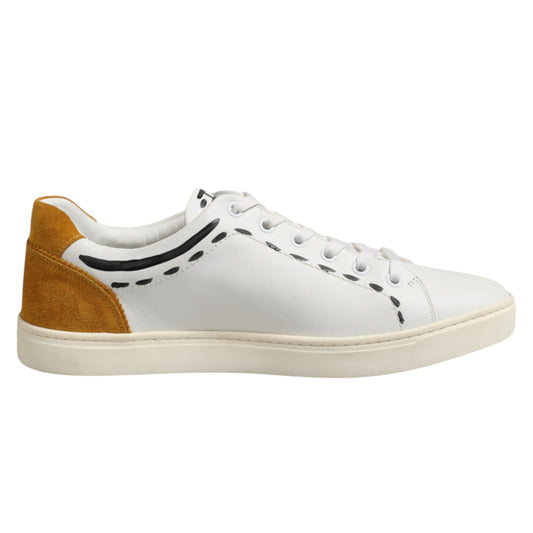 Dolce & Gabbana White Leather MILANO Low Top Sneakers