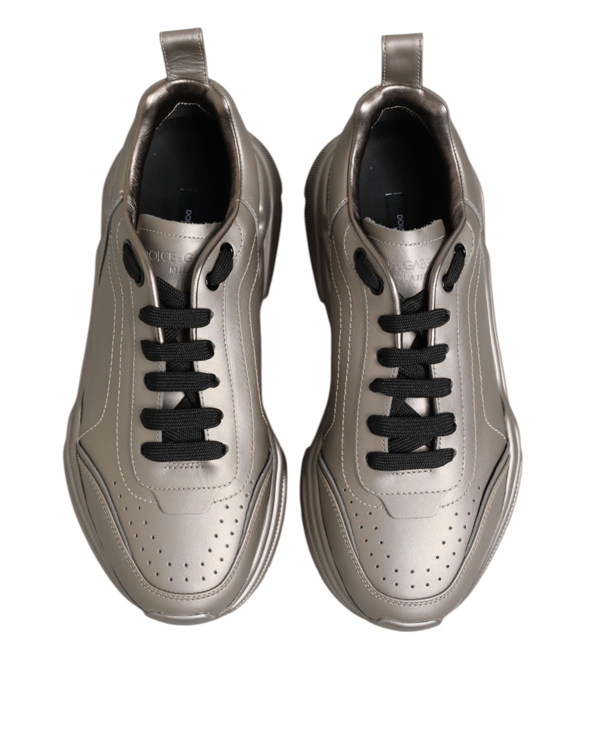 Dolce & Gabbana Silver DAYMASTER Leather Sneakers for Men
