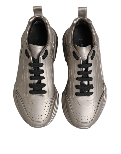 Dolce & Gabbana Silver DAYMASTER Leather Sneakers for Men