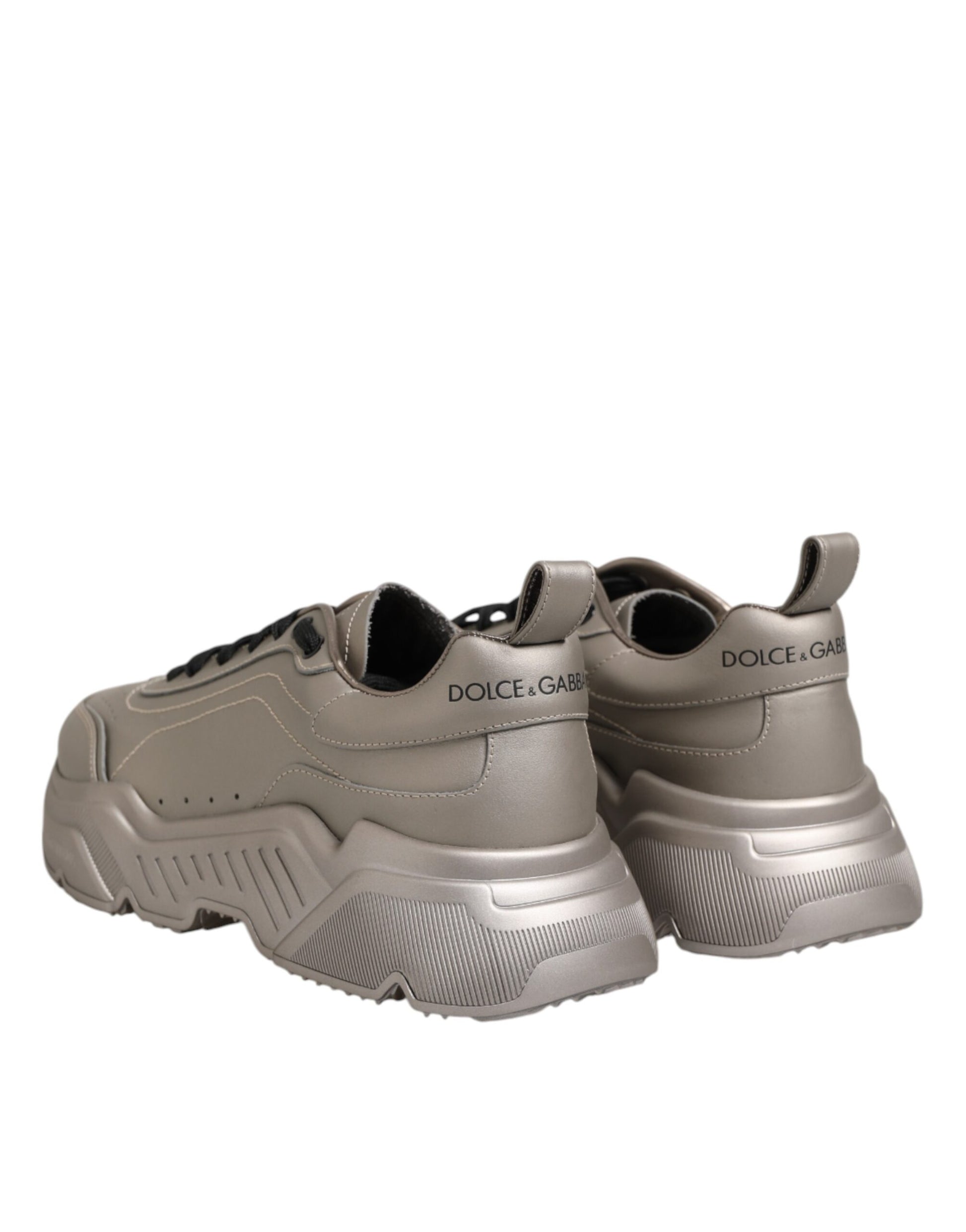 Dolce & Gabbana Silver DAYMASTER Leather Sneakers for Men