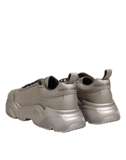 Dolce & Gabbana Silver DAYMASTER Leather Sneakers for Men