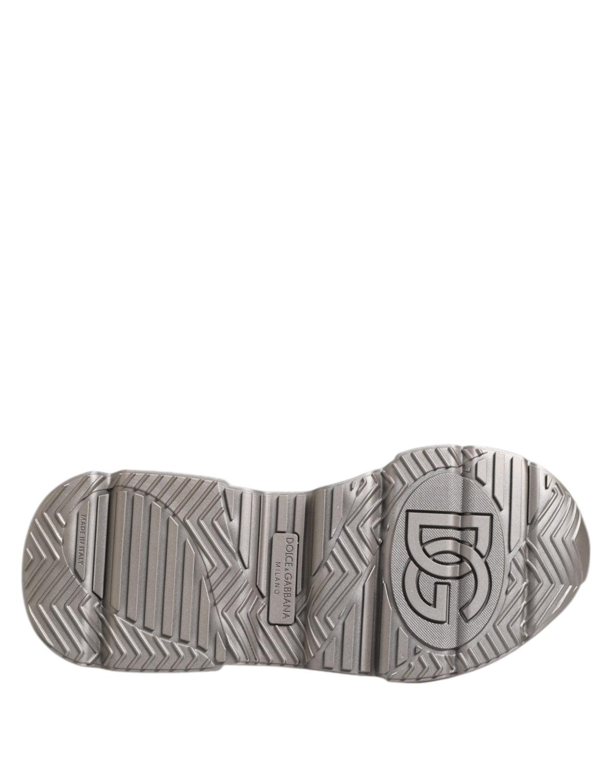Dolce & Gabbana Silver DAYMASTER Leather Sneakers for Men