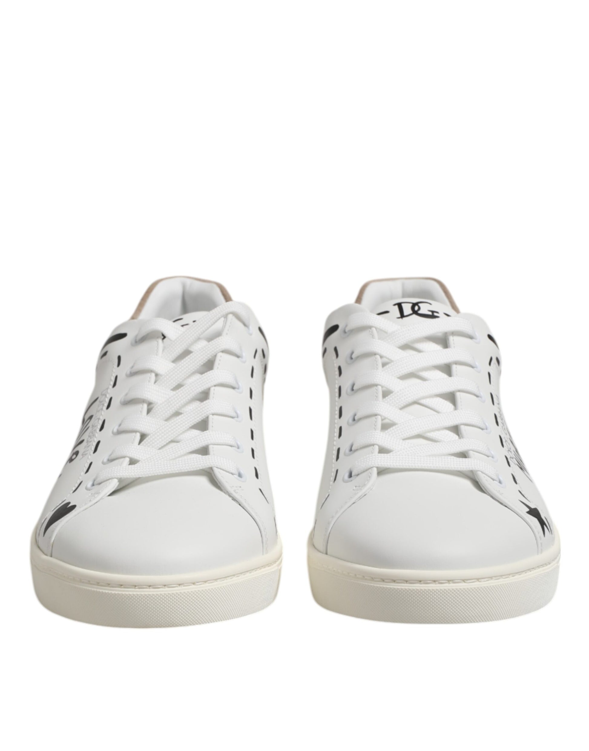 Dolce & Gabbana White Leather MILANO Low Top Sneakers