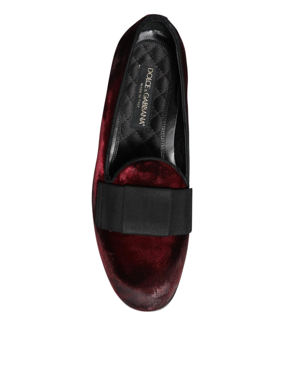 Dolce & Gabbana Red Velvet Men Slip On Loafers Dress Shoes