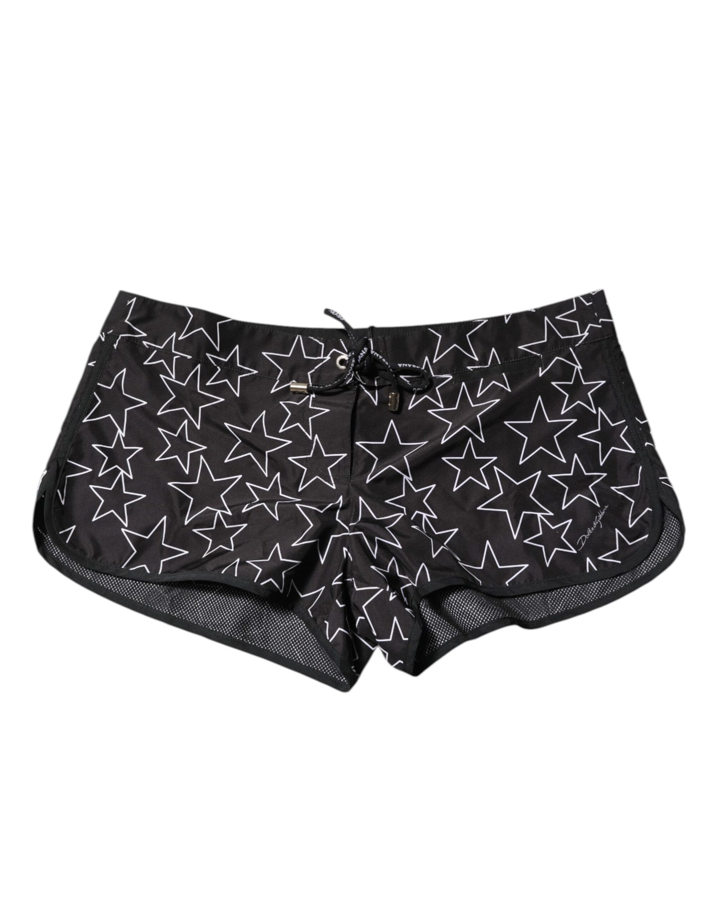 Dolce & Gabbana Black Star Print Beachwear Shorts