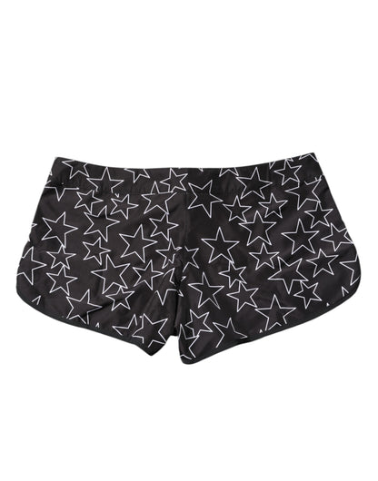 Dolce & Gabbana Black Star Print Beachwear Shorts