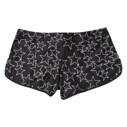 Dolce & Gabbana Black Star Print Beachwear Shorts