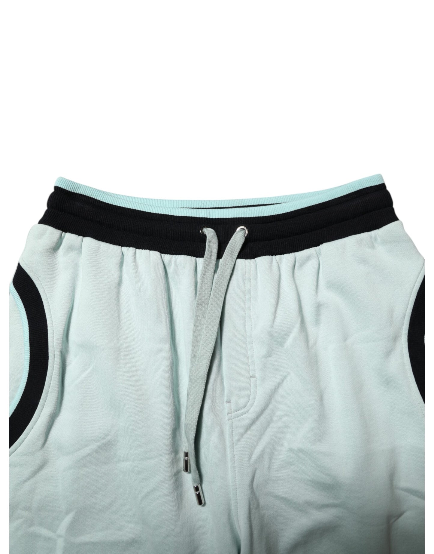 Dolce & Gabbana Light Green Cotton Men Jogger Sweatpants