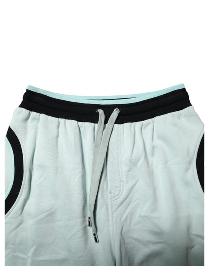 Dolce & Gabbana Light Green Cotton Men Jogger Sweatpants