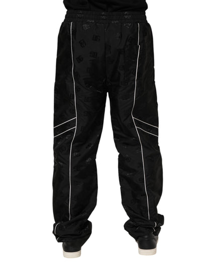 Dolce & Gabbana Black Cotton Straight Jogger Sweatpants