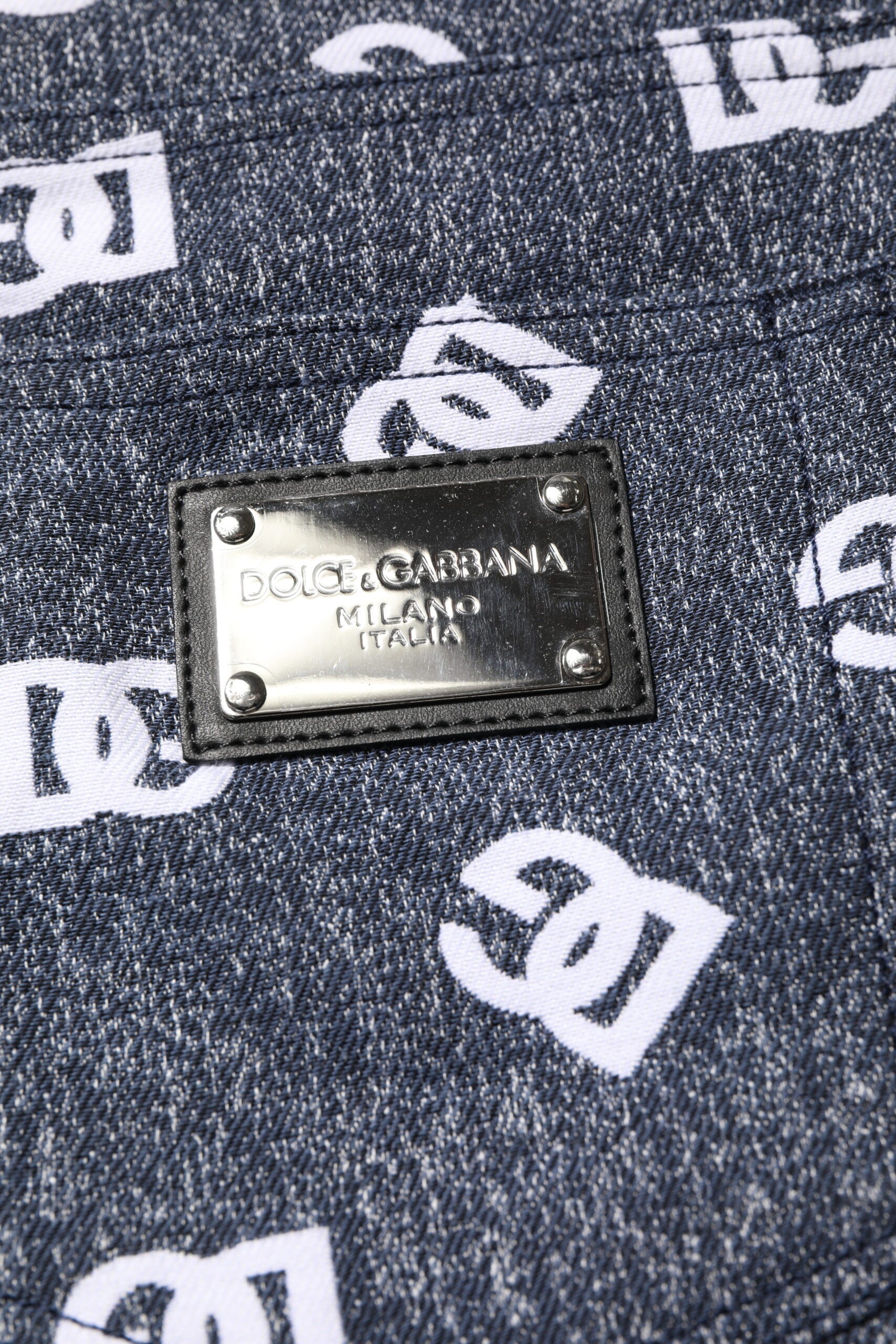 Dolce & Gabbana Dark Gray Logo Cotton Skinny Denim Jeans
