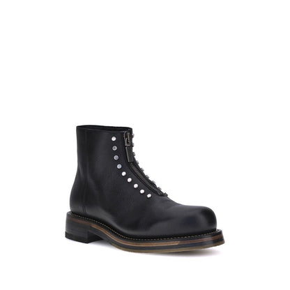 Alexander McQueen Studded Leather Ankle Boots