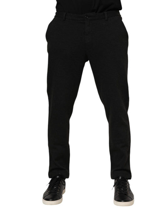 Dolce & Gabbana Dark Gray Viscose Dress Pants for Men