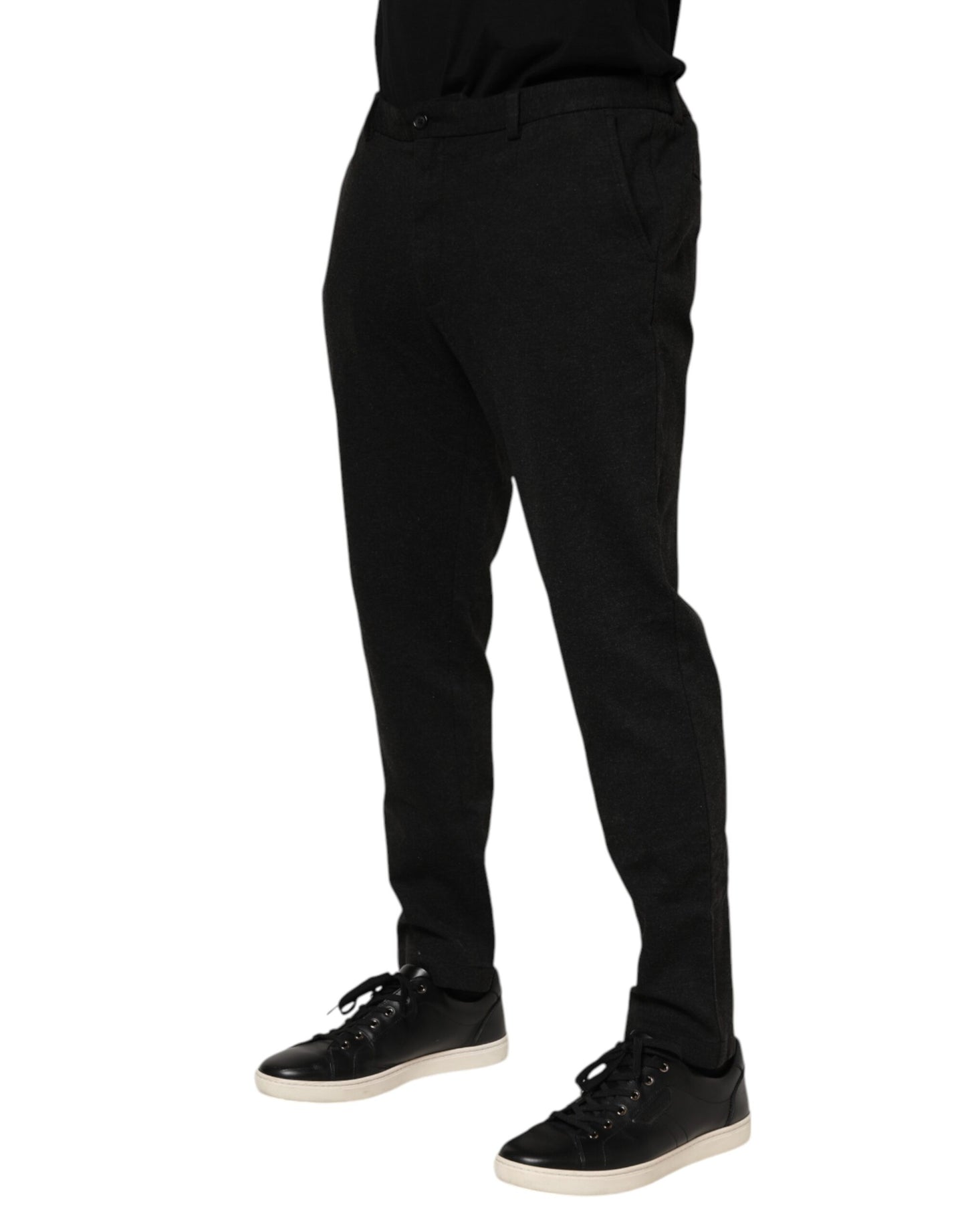 Dolce & Gabbana Dark Gray Viscose Dress Pants for Men