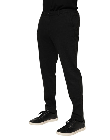 Dolce & Gabbana Dark Gray Viscose Dress Pants for Men