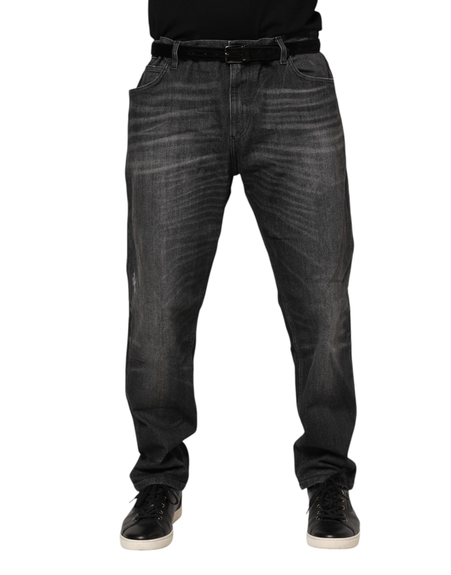 Dolce & Gabbana Gray Washed Loose Denim Jeans
