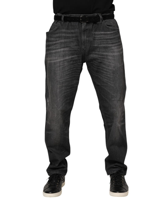 Dolce & Gabbana Gray Washed Loose Denim Jeans