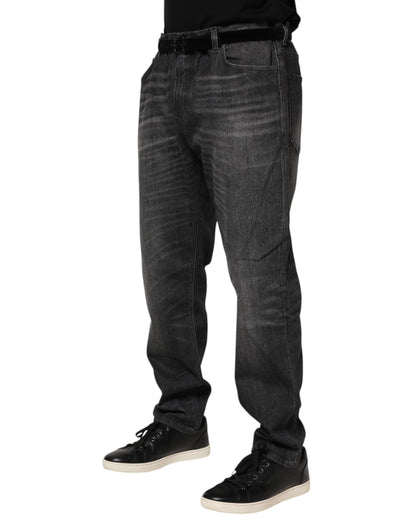 Dolce & Gabbana Gray Washed Loose Denim Jeans