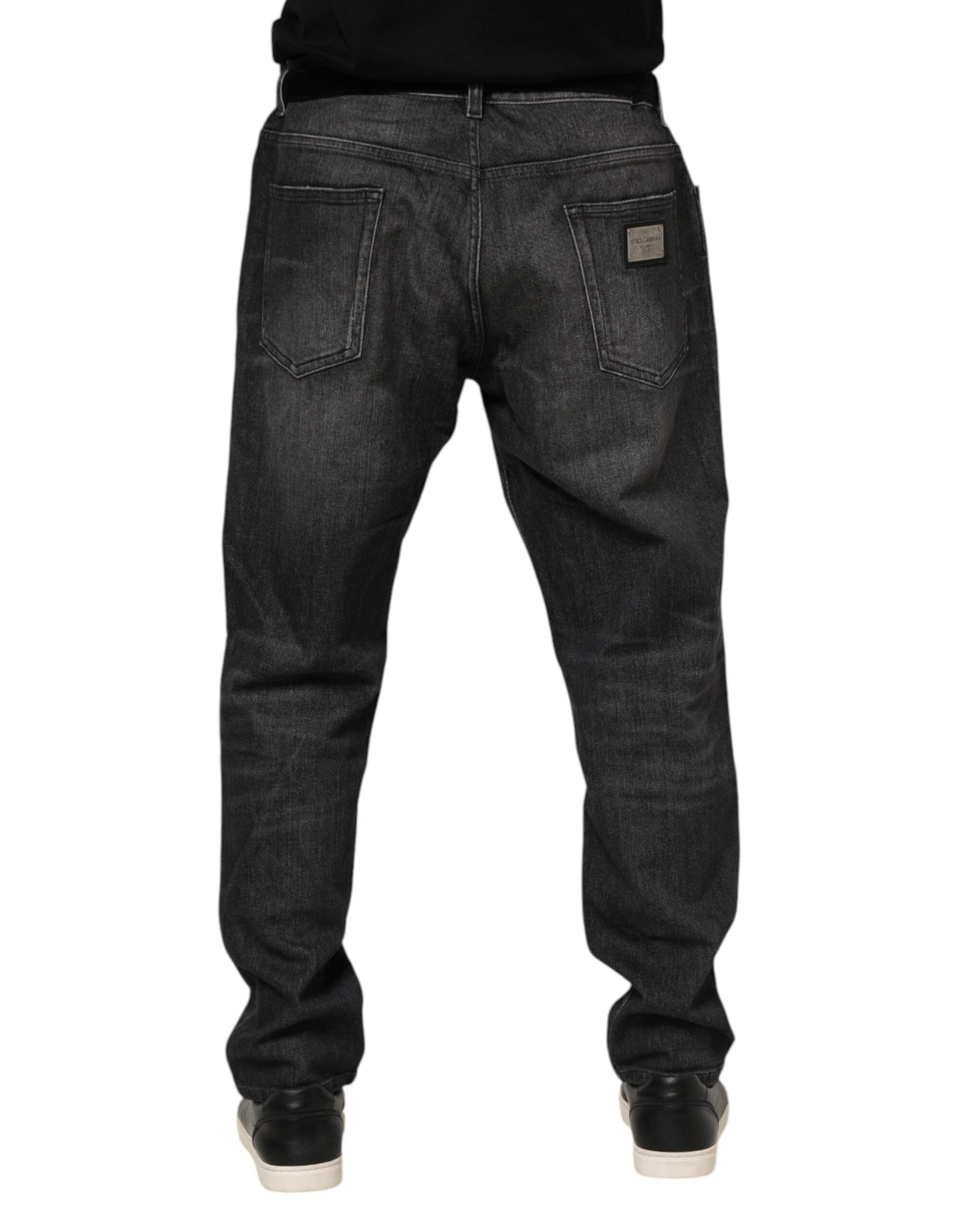 Dolce & Gabbana Gray Washed Loose Denim Jeans