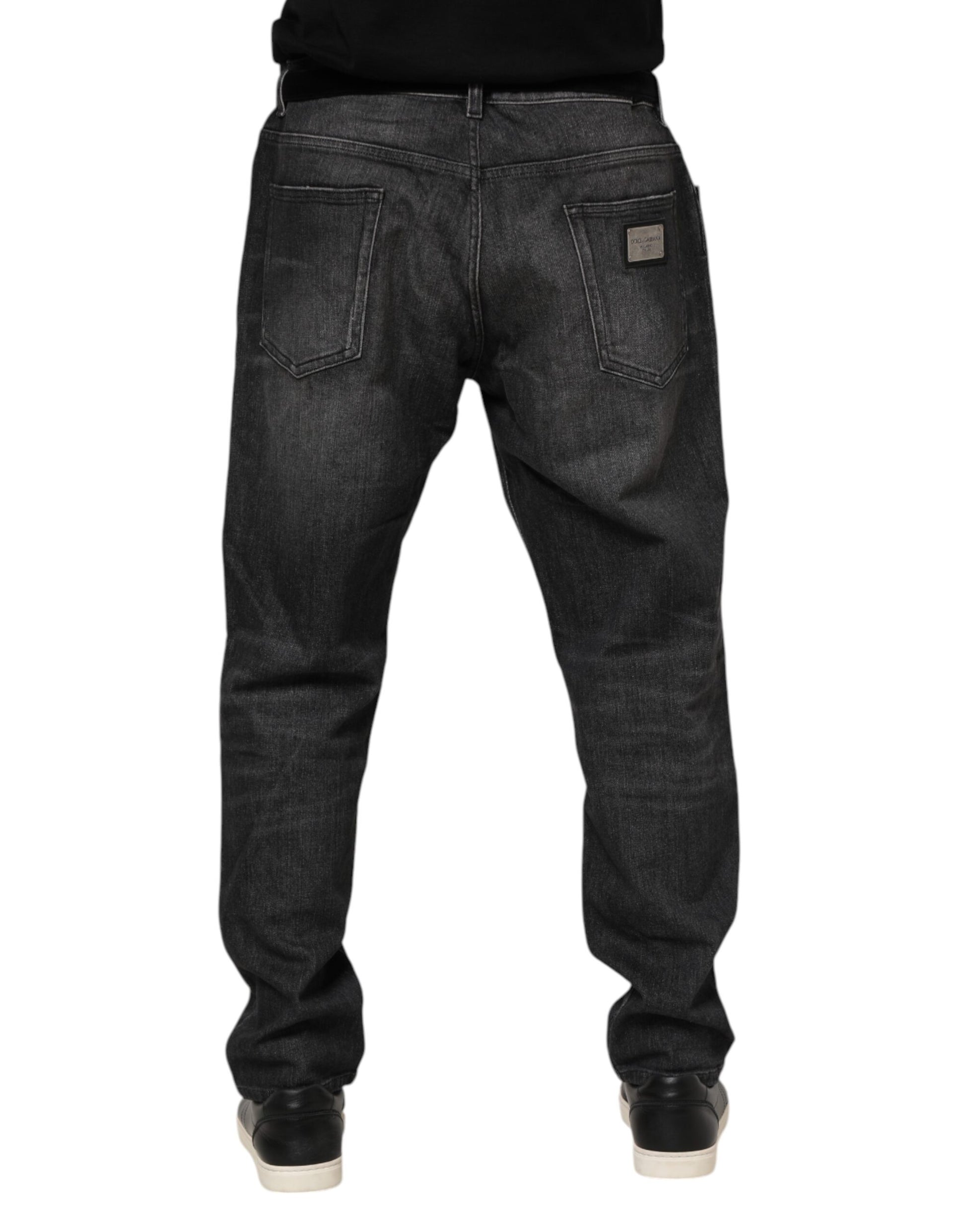 Dolce & Gabbana Gray Washed Loose Denim Jeans