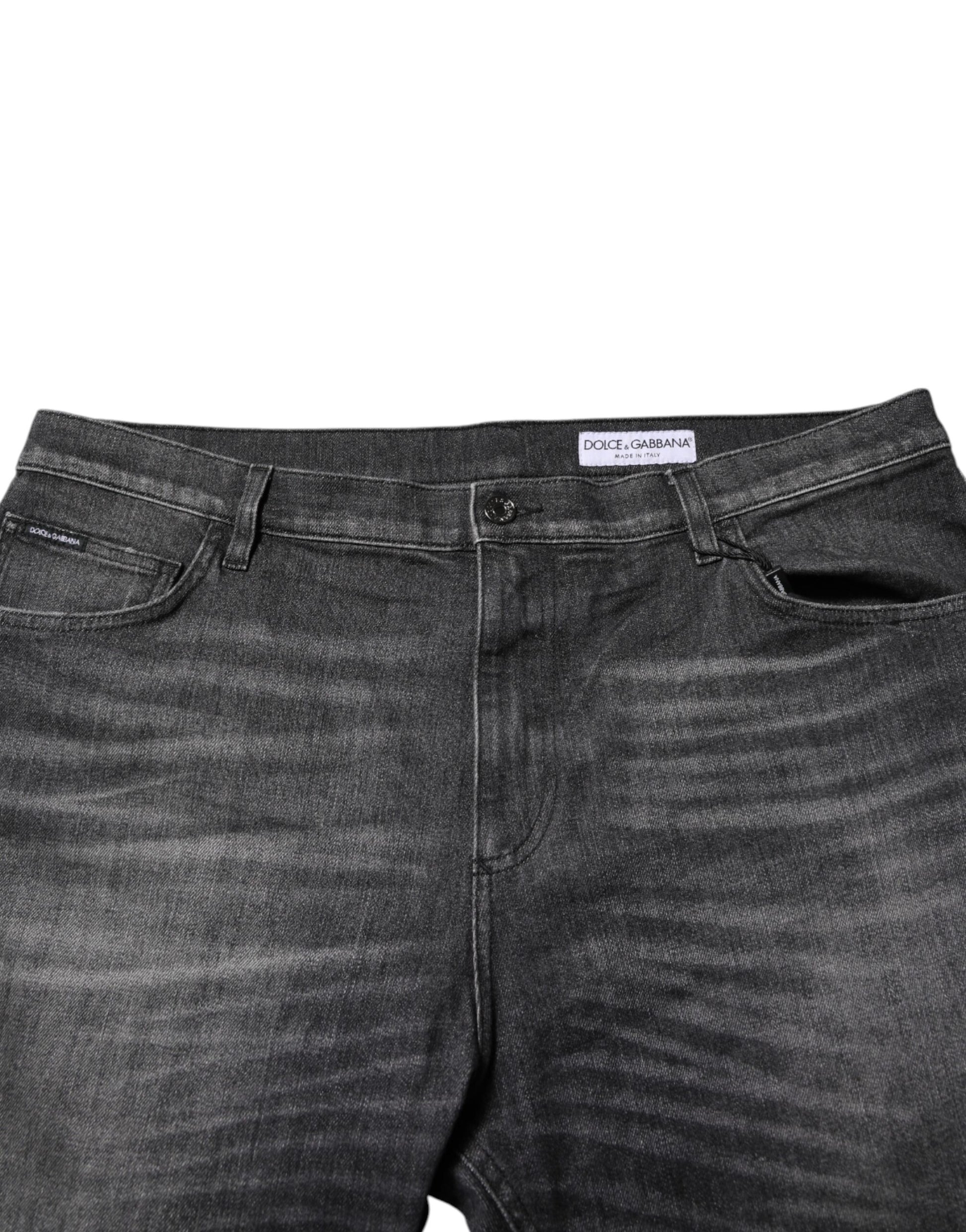 Dolce & Gabbana Gray Washed Loose Denim Jeans