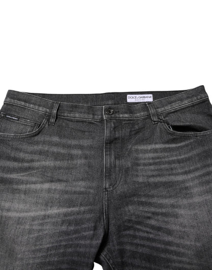 Dolce & Gabbana Gray Washed Loose Denim Jeans