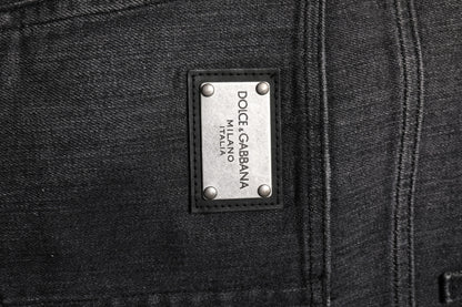 Dolce & Gabbana Gray Washed Loose Denim Jeans