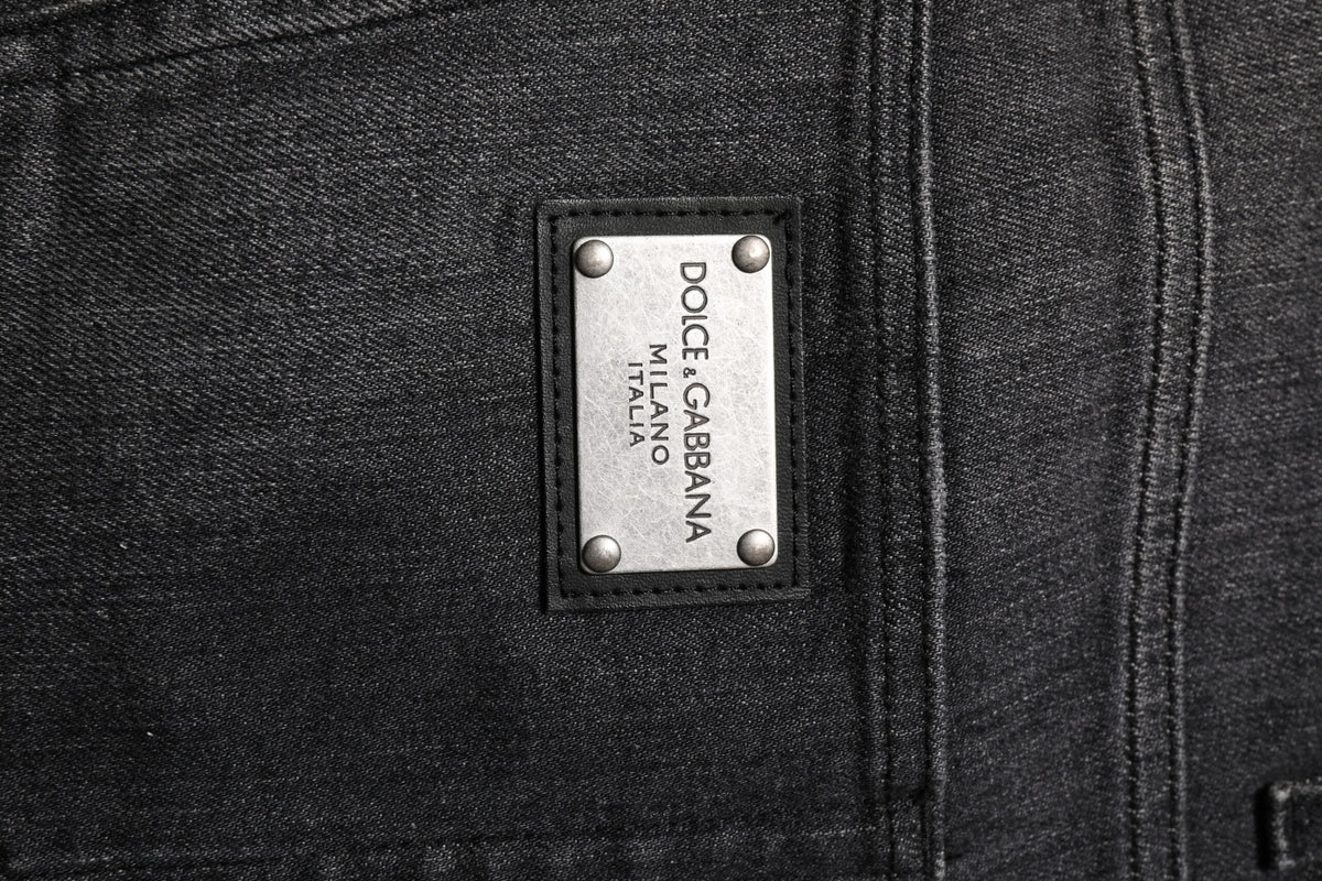 Dolce & Gabbana Gray Washed Loose Denim Jeans