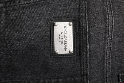 Dolce & Gabbana Gray Washed Loose Denim Jeans
