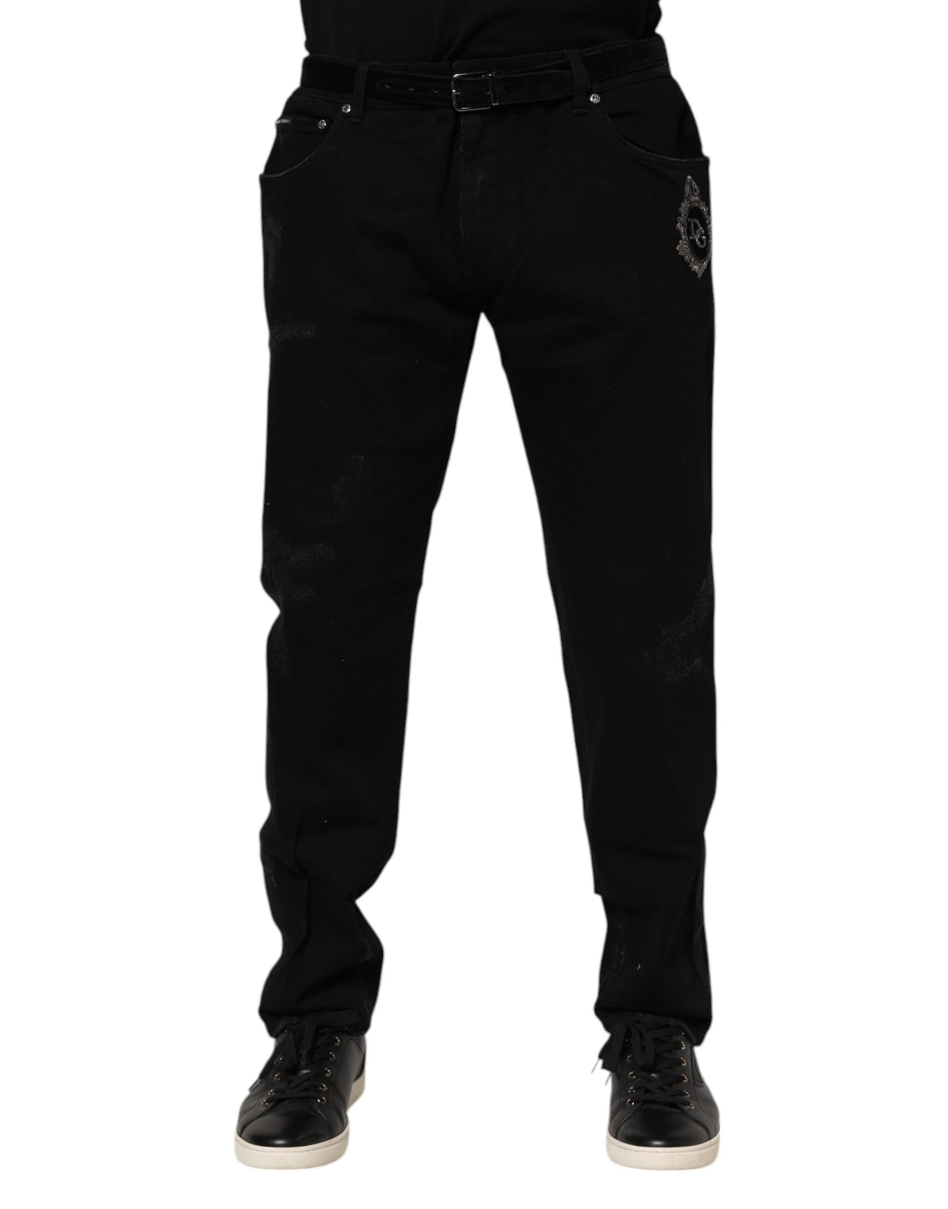 Dolce & Gabbana Black Cotton Skinny Denim Jeans