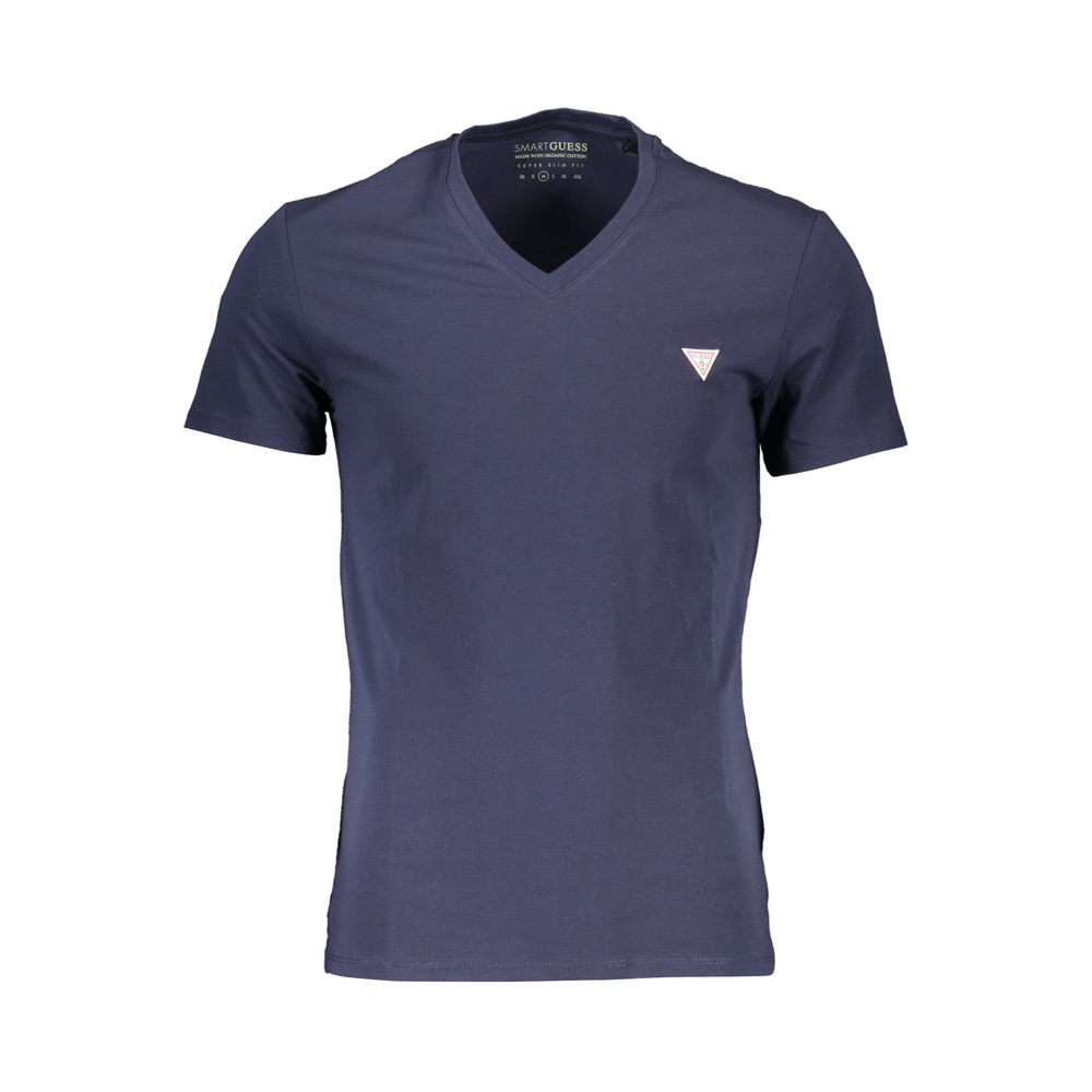 Guess Jeans Blue Cotton T-Shirt - Super Slim Fit