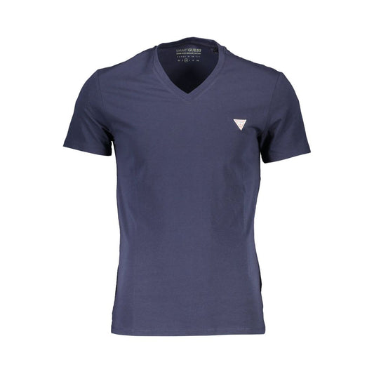 Guess Jeans Blue Cotton T-Shirt - Super Slim Fit