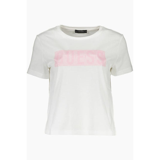 Guess Jeans White Cotton Short Sleeve T-Shirt