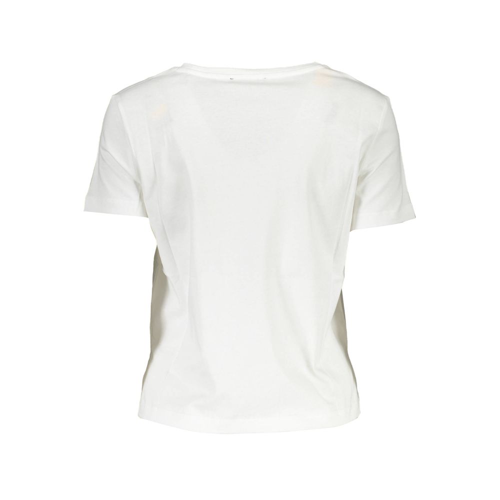 Guess Jeans White Cotton Short Sleeve T-Shirt