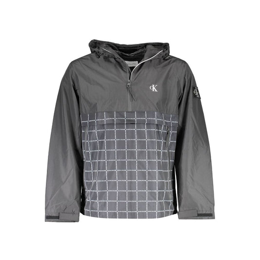 Calvin Klein Black Polyester Jacket with Hood