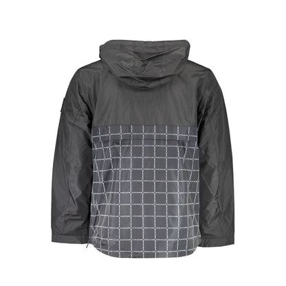 Calvin Klein Black Polyester Jacket with Hood
