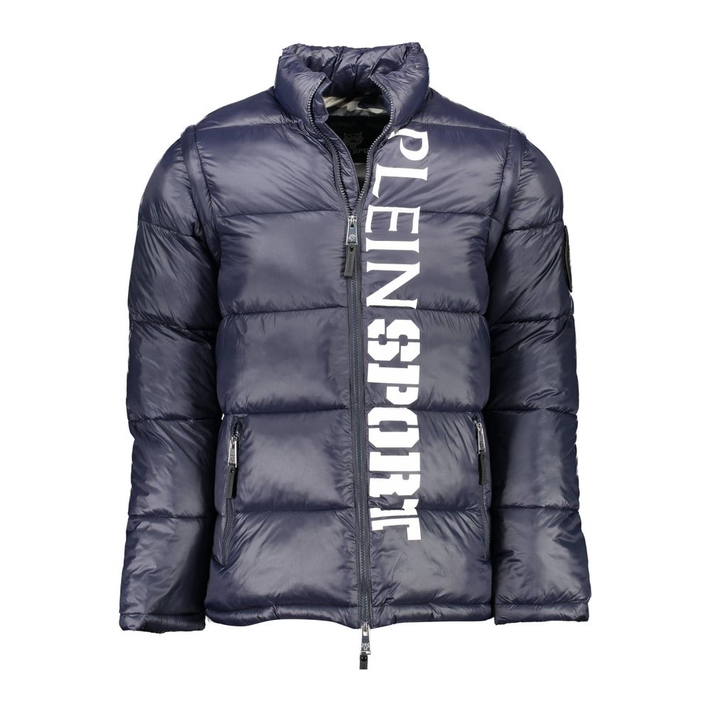 Plein Sport Blue Padded Jacket for Men