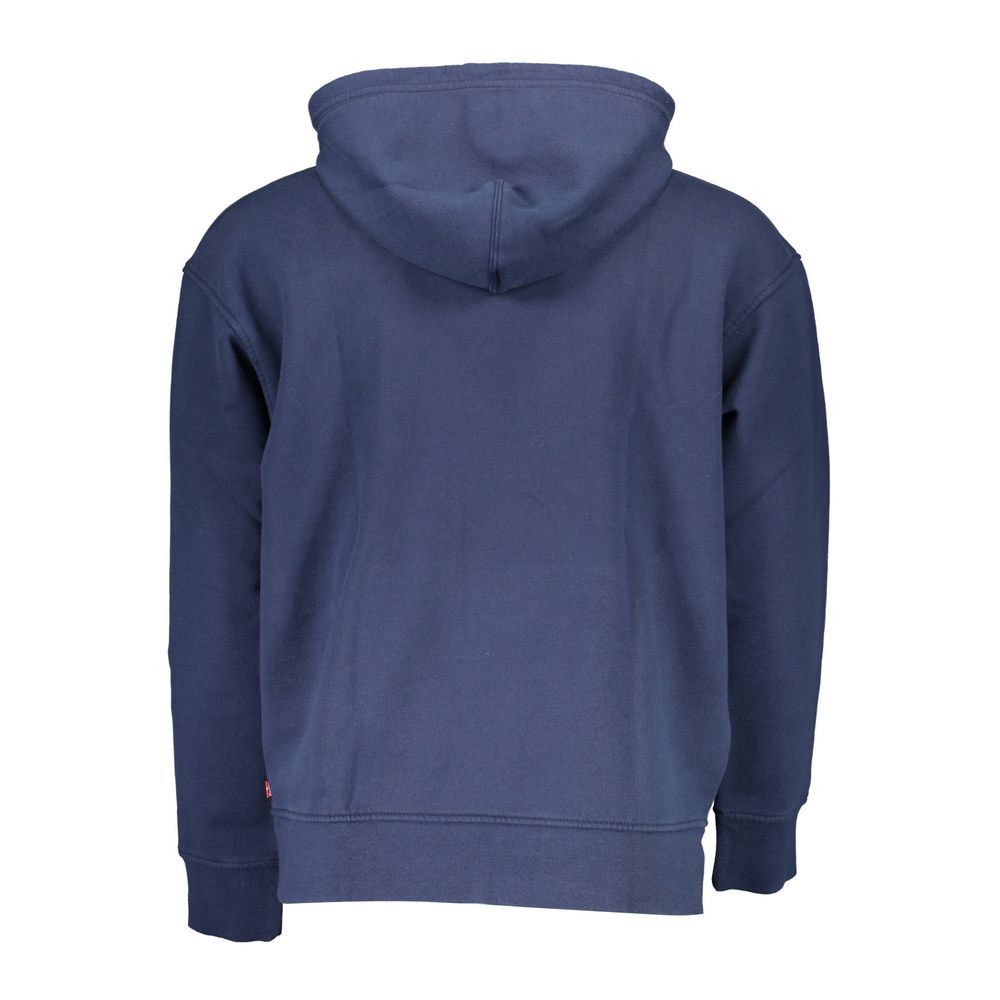 Levi's Blue Cotton Sweater with Hood