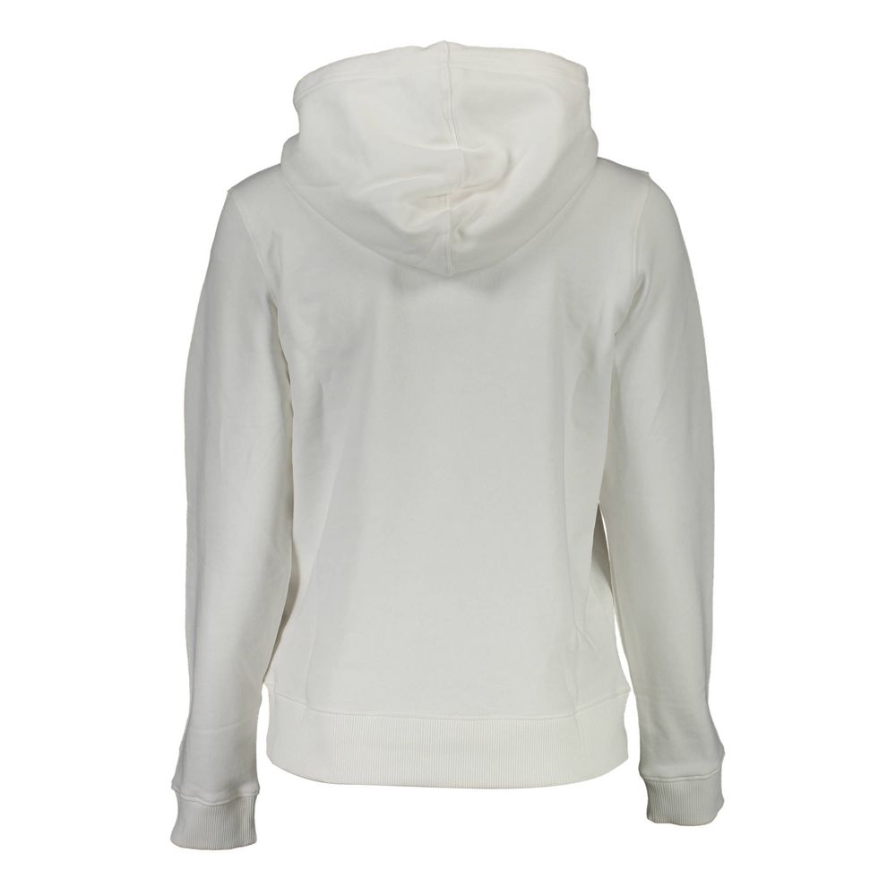 Calvin Klein White Cotton Hoodie Sweatshirt
