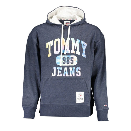 Tommy Hilfiger Blue Cotton Hoodie Sweater