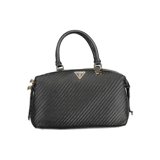 Guess Jeans Black Handbag – Faux Leather, Elegant Design