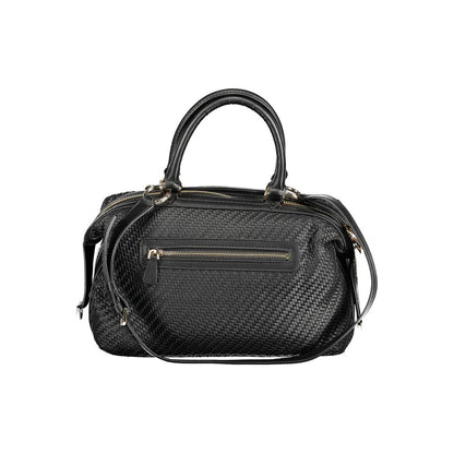 Guess Jeans Black Handbag – Faux Leather, Elegant Design