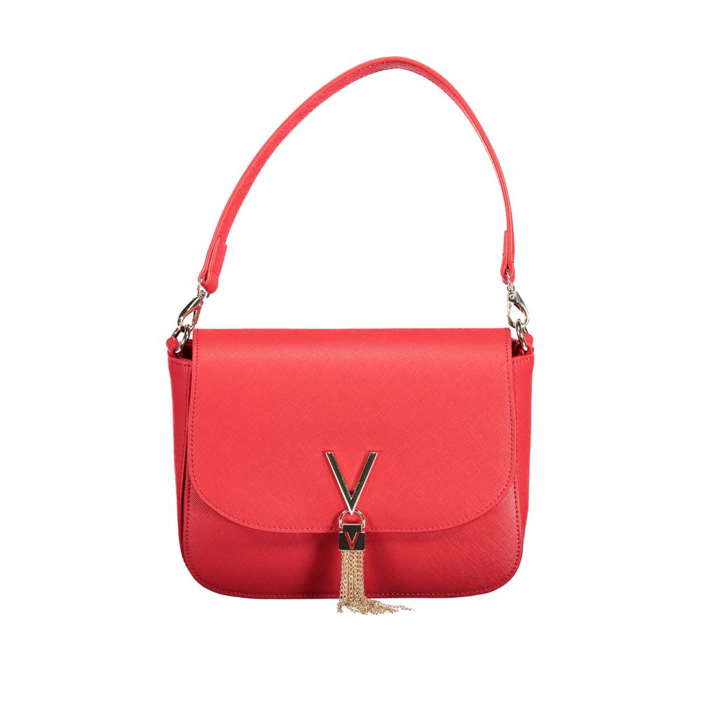 Mario Valentino Red Handbag with Chain and Shoulder Straps