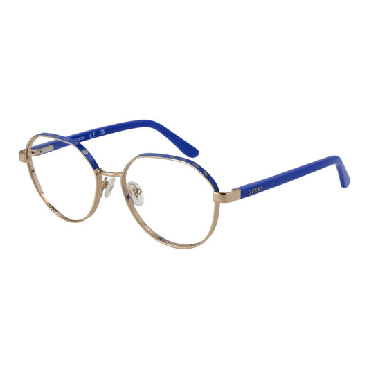 Guess Women’s Optical Frames – Gold Round Full-Rim, 53mm