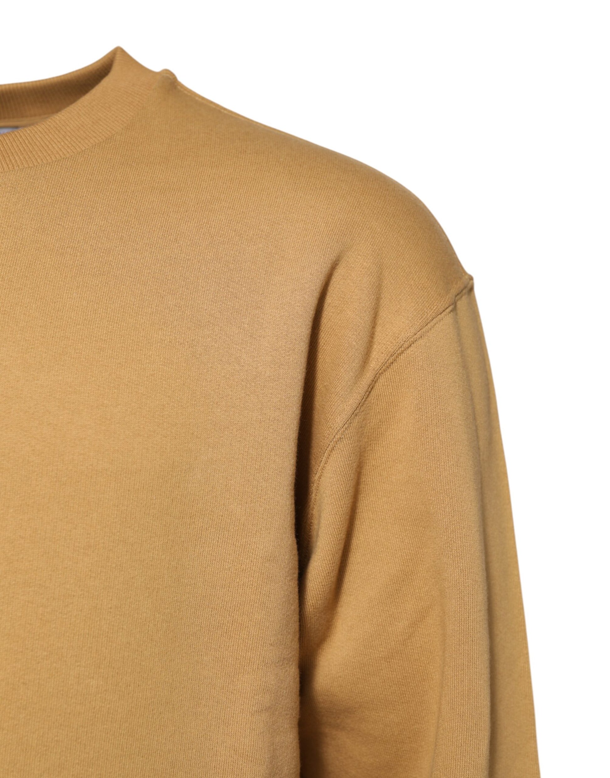 Dolce & Gabbana Mustard Cotton DG Embossed Pullover Sweater for Men