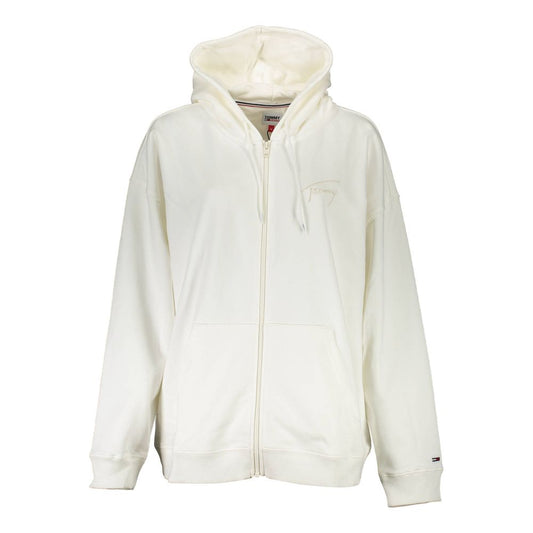 Tommy Hilfiger White Cotton Hoodie
