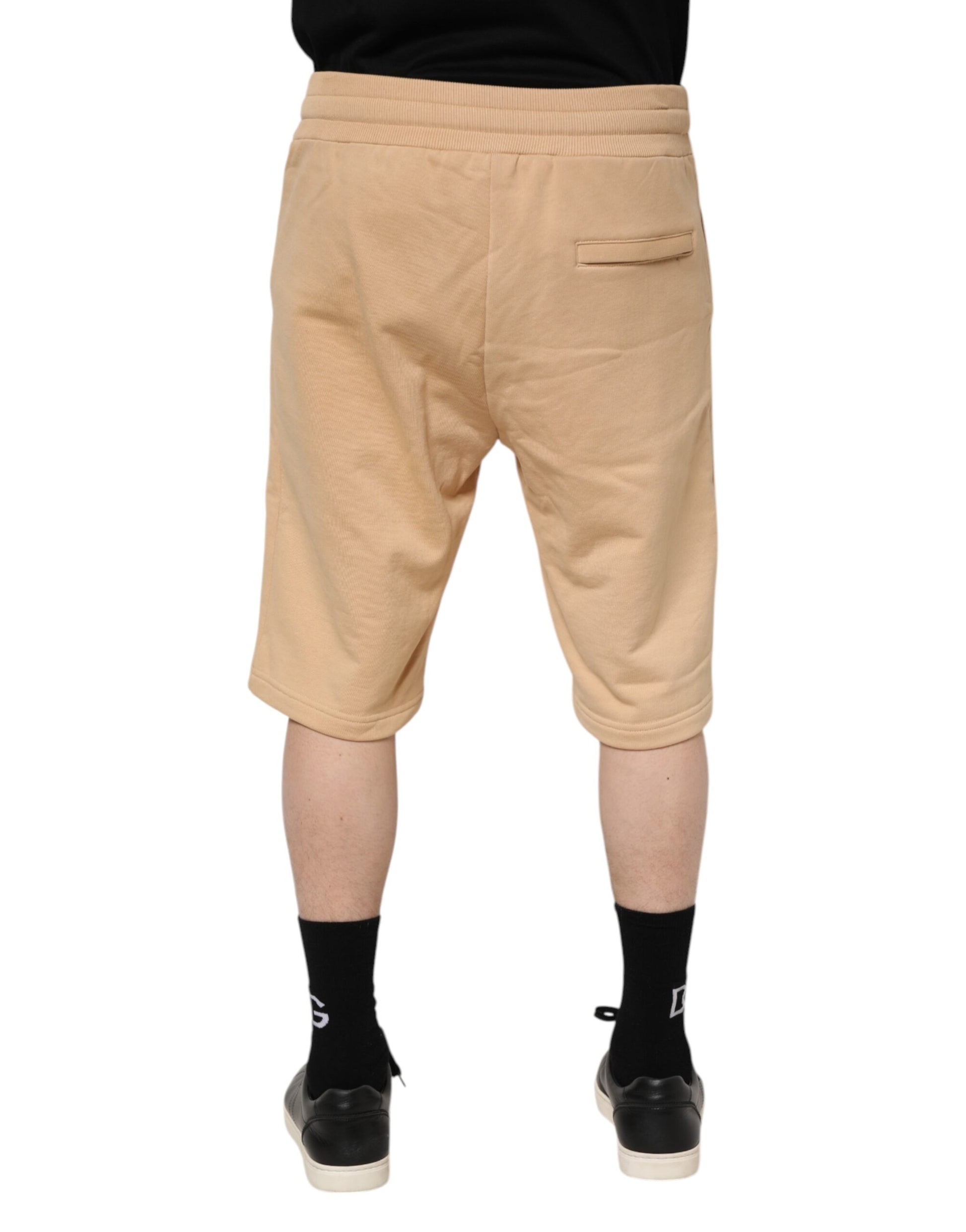 Dolce & Gabbana Yellow Cotton Men Bermuda Sweatshorts