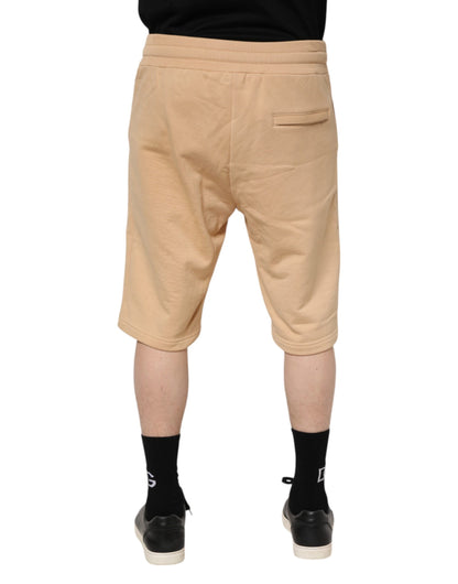 Dolce & Gabbana Yellow Cotton Men Bermuda Sweatshorts